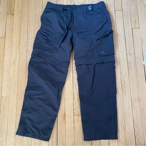 The North Face Pants Mens L Gray Convertible Shorts Zip Off Nylon Hiking Outdoor